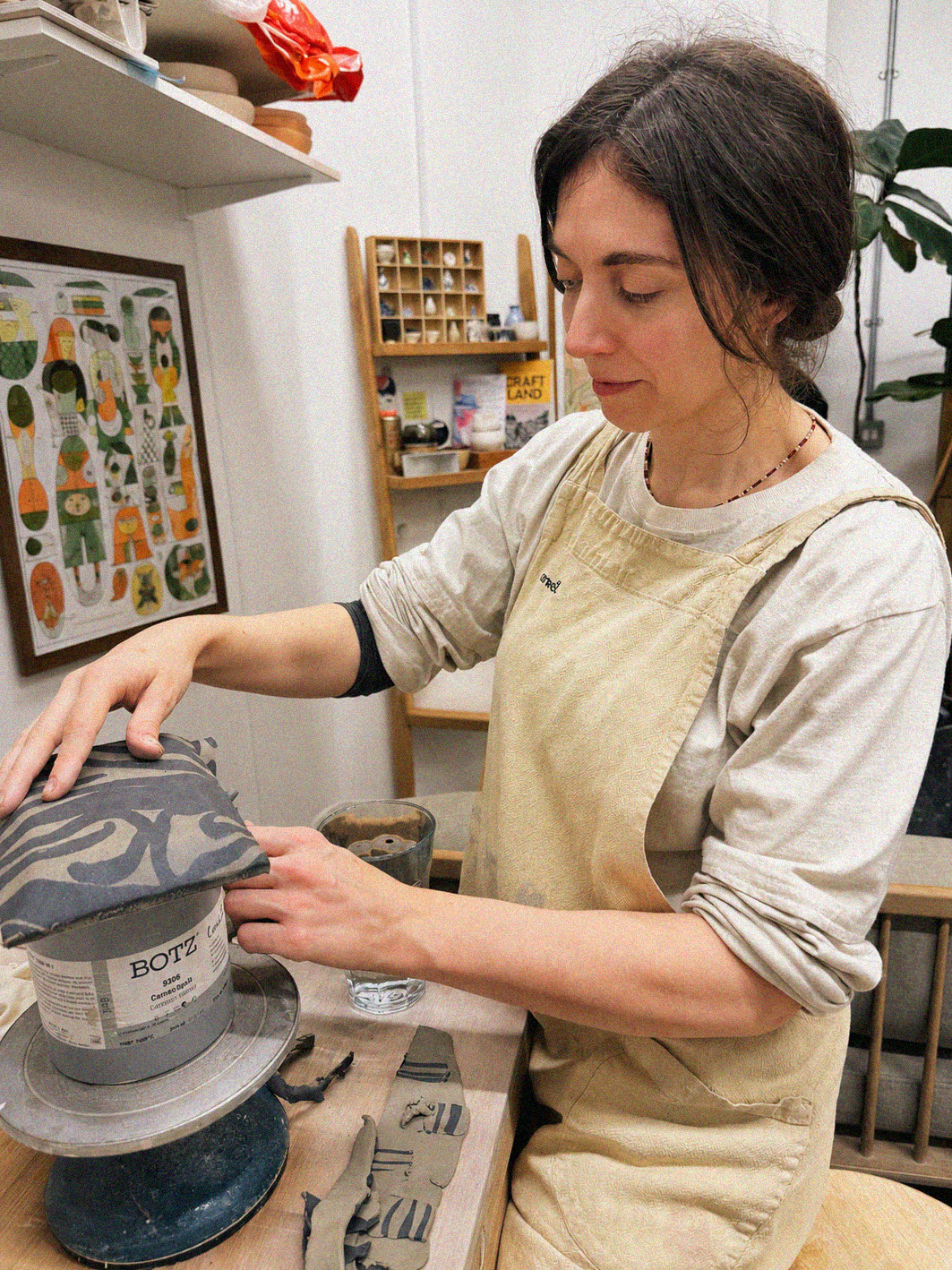 The maker behind marcus made working at the pottery wheel in her London studio